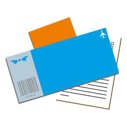 Pasaporte de embarque del boleto aéreo Diseño PNG