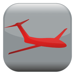 Quadratischer Knopf des Flugzeugs PNG-Design
