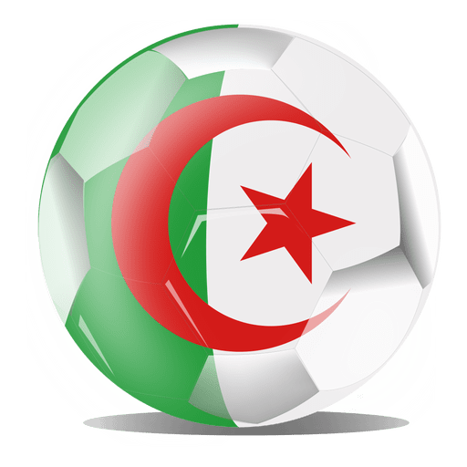 Algerien Fu?ballflagge PNG-Design