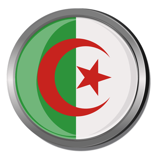 Algeria round flag PNG Design