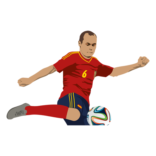 desenho animado de Andrés iniesta Desenho PNG