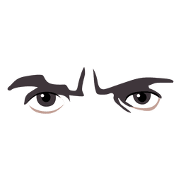 Expressão de olhos zangados Desenho PNG