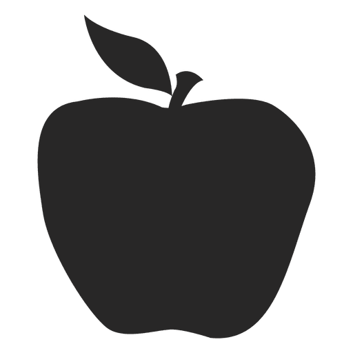 Silueta de icono de manzana Diseño PNG