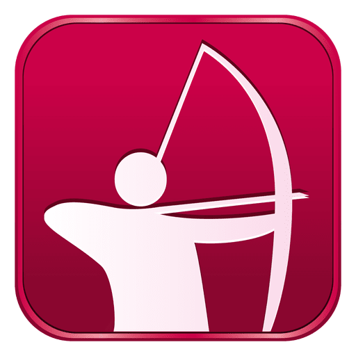 Quadratisches Symbol für Bogenschießen PNG-Design