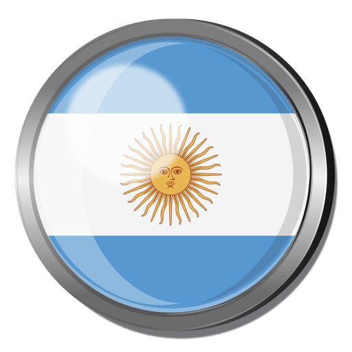 Argentinien Flagge Abzeichen PNG-Design