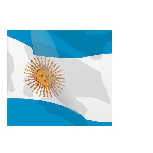 Bandera argentina de dibujos animados Diseño PNG