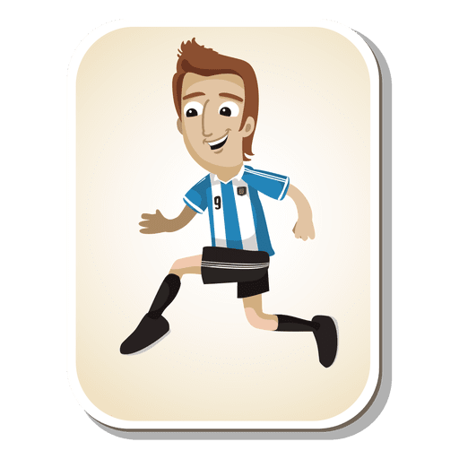 Argentinien Fußballspieler Cartoon PNG-Design