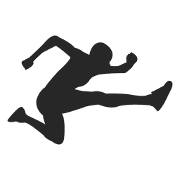 Atleta saltando silueta Diseño PNG