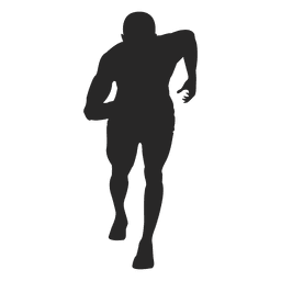 Atleta corriendo silueta 1 Diseño PNG