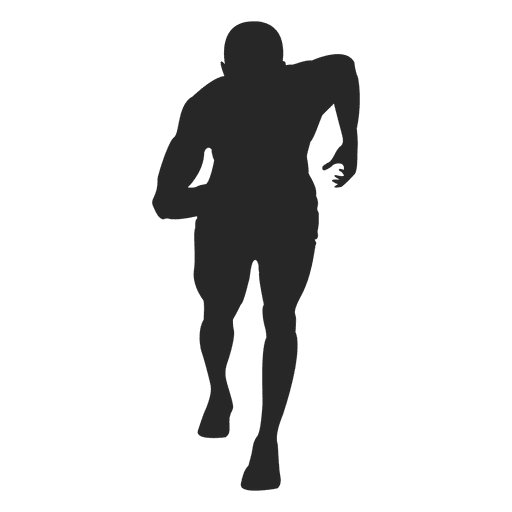 Athlete running silhouette 1