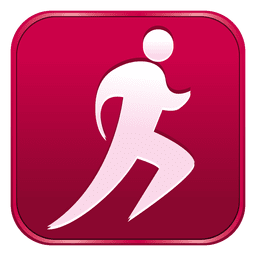 Leichtathletik-Quadrat-Symbol PNG-Design