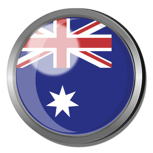 Australia flag badge PNG Design