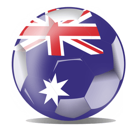 Bandera de fútbol de Australia Diseño PNG