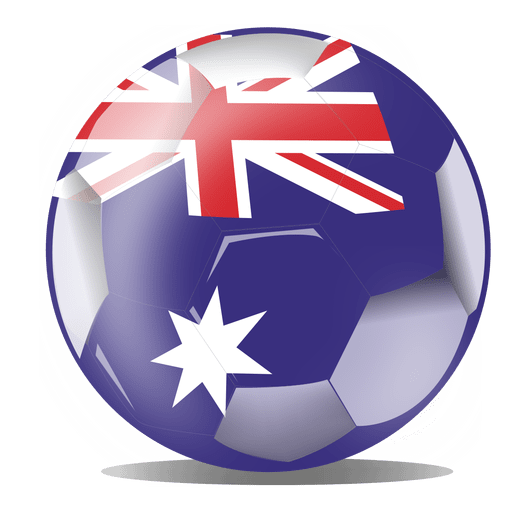 Australien Fu?ballflagge PNG-Design