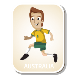 Australien Fußballspieler Cartoon PNG-Design