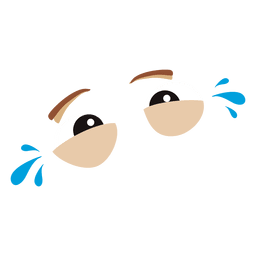 Olhos chorando de bebê Desenho PNG