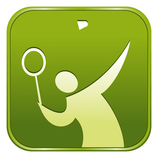 Badminton square icon PNG Design