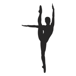 Dançarina de balé esticada perna Desenho PNG