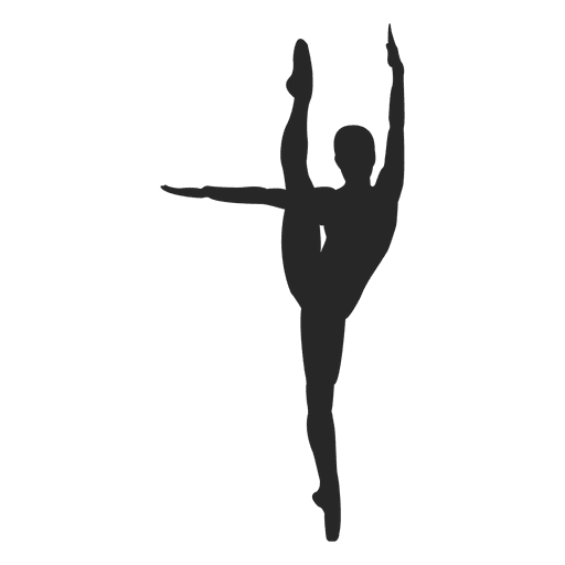 Bailarina de ballet estirada pierna Diseño PNG