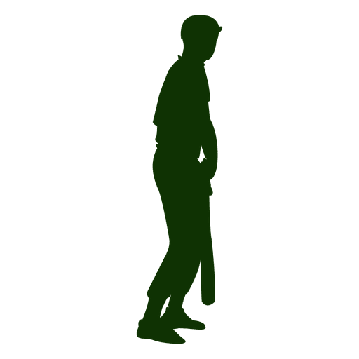 Baseball batter man silhouette PNG Design