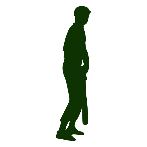 Baseballschläger-Mann-Silhouette PNG-Design