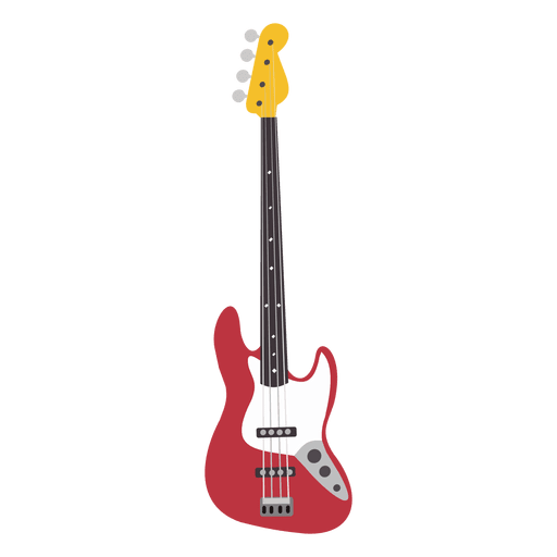 Bass guitar PNG Design