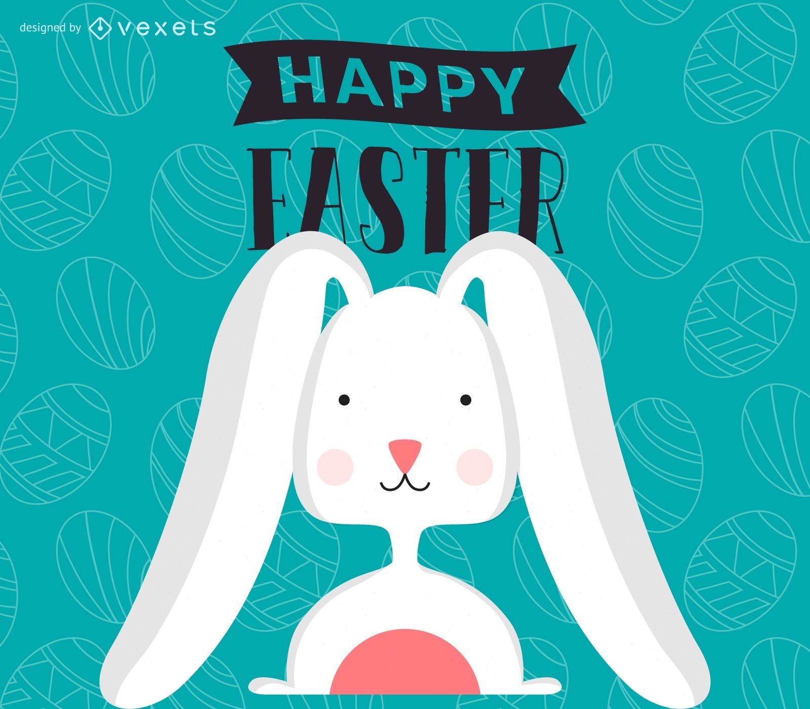 Flat Easter illustration 