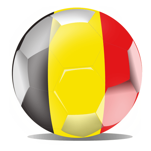 Fútbol de bandera de Bélgica Diseño PNG