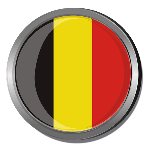 Belgium round flag PNG Design