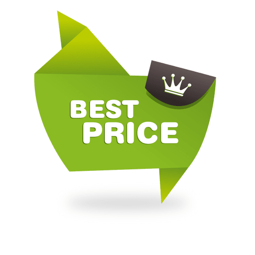 Best price origami label PNG Design