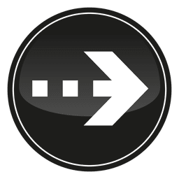 Botón de flecha círculo negro Diseño PNG