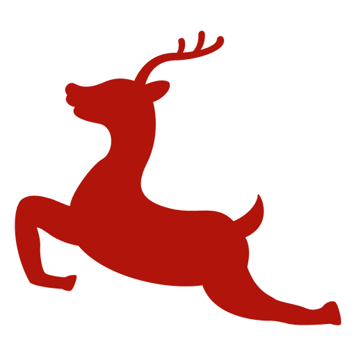 Black jumping reindeer PNG Design