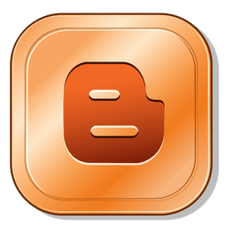Botão metálico do blog Desenho PNG
