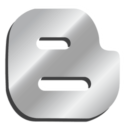 Blogger silver icon in 3D PNG Design