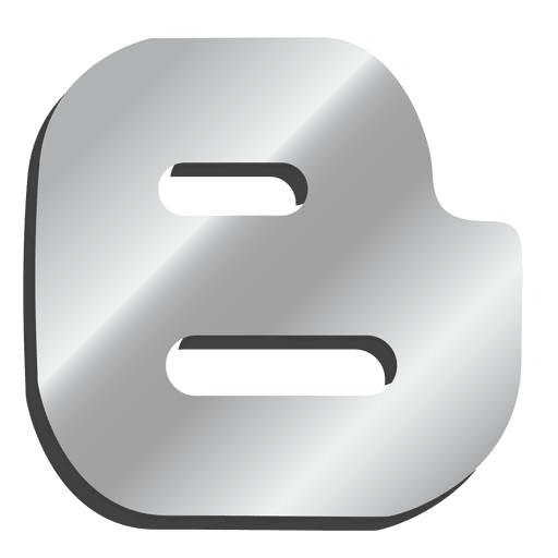 Blogger silver icon in 3D PNG Design