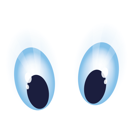 Blue cartoon eyes PNG Design