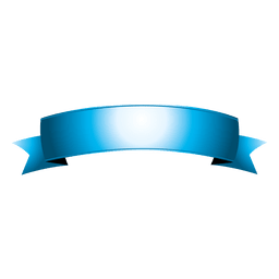 Blaues gebogenes Band 7 PNG-Design