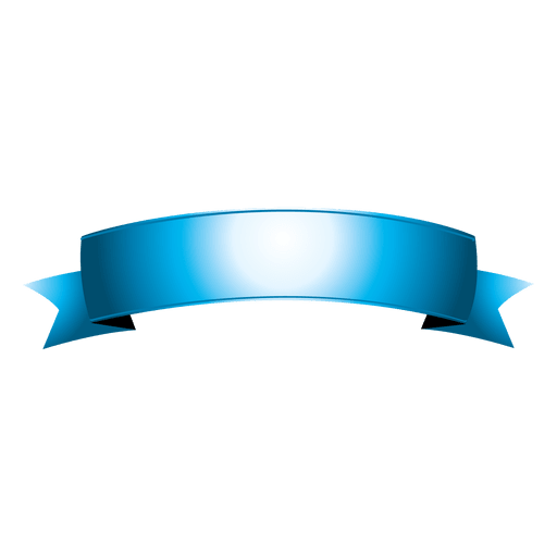 Blue curved ribbon 7 PNG Design
