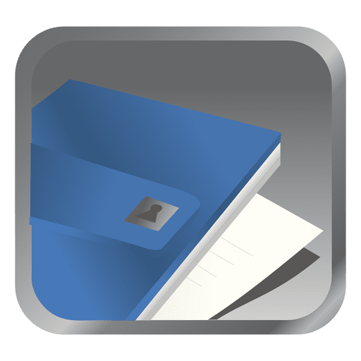 Blaues quadratisches Dateisymbol PNG-Design