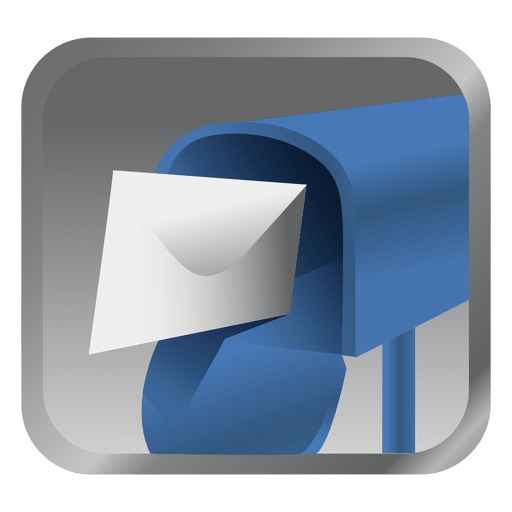 Ícone de caixa de mensagem azul Desenho PNG