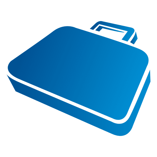 Blaue Bürotasche PNG-Design
