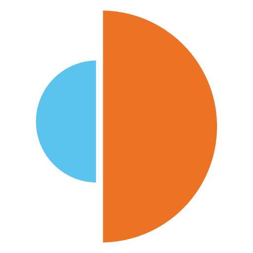 Blue orange circles chart PNG Design