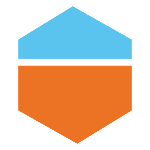Blue orange rhomb chart PNG Design