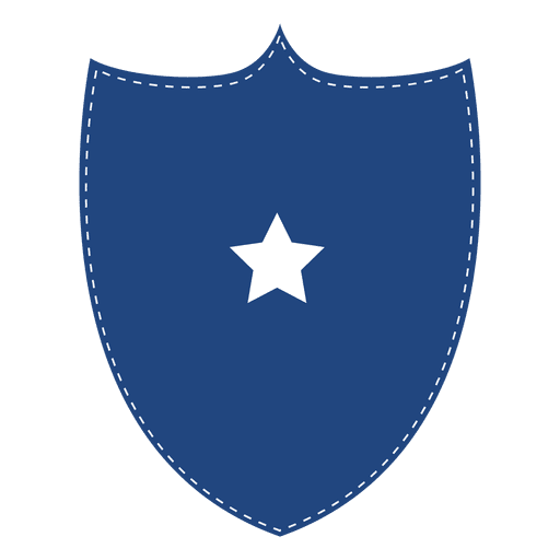 Blaues Schild-Abzeichen PNG-Design