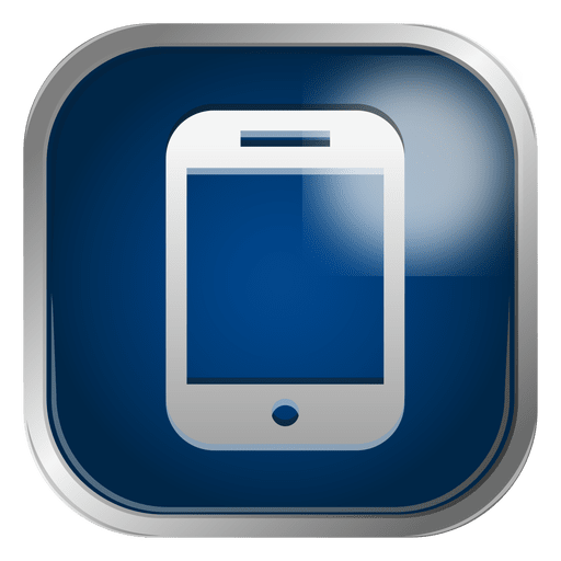 Blue smartphone icon PNG Design