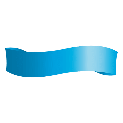 Blaues Wellenband PNG-Design