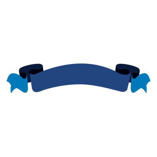 Blue wavy ribbon PNG Design