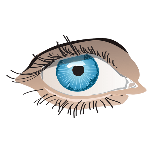 Blue woman eye PNG Design