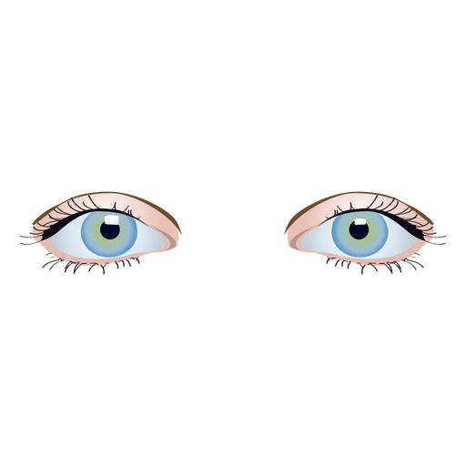 Blue woman eyes PNG Design