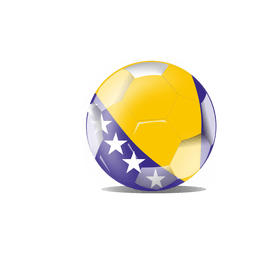 Bosnia y herzegovina bandera de fútbol Diseño PNG